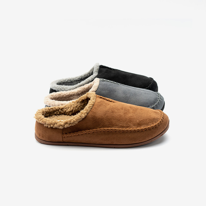 mens fleece lined slip on shoes